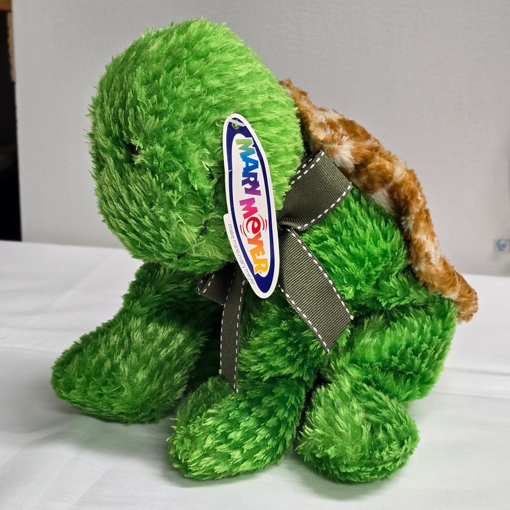 Mary Meyer Lil Tyler‎ Turtle Plush Green Shaggy Shell Stuffed Animal